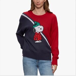 NWT Peanuts by Sanctuary Women's Holiday Sweater NAVY - size M